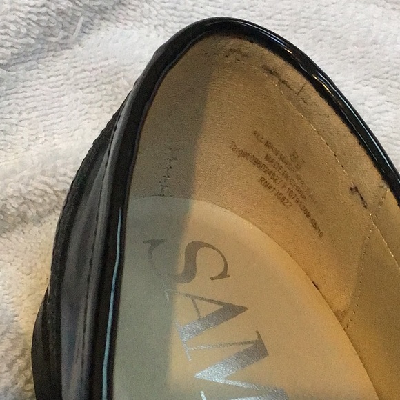 SAM & LIBBY Faux Black Leather Silver Horsebit Buckle Loafers Size 8 1/2 - Picture 6 of 6